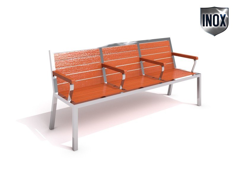 Inter-Play - Stainless steel bench 10